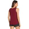GYS Women Tank Tops Loose Fit Summer Basic Sleeveless Tops Bamboo Viscose Pajama Shirts(Wine)