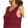 GYS Women Tank Tops Loose Fit Summer Basic Sleeveless Tops Bamboo Viscose Pajama Shirts(Wine)