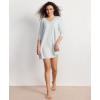 GYS Women’s 3/4 Sleeves Nightgowns Bamboo Viscose Soft Comfy Lace V Neck Pajama Dress(Breezy Blue)