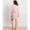 GYS Women’s 3/4 Sleeves Nightgowns Bamboo Viscose Soft Comfy Lace V Neck Pajama Dress(Pink)