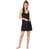 GYS Women’s Bamboo Viscose Full Slips for Under Dresses Adjustable Spaghetti Straps Cami Slip Dress(Black)