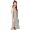 GYS Women’s Bamboo Viscose Full Slips for Under Dresses Adjustable Spaghetti Straps Cami Slip Dress(Heather Grey-long Style)