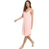 GYS Women’s Bamboo Viscose Full Slips for Under Dresses Adjustable Spaghetti Straps Cami Slip Dress(Pink-long Style)