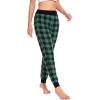 GYS Women’s Bamboo Viscose Pajama Pants, High Waist Christmas Plaid Sleepwear Joggers with Pockets(Black Green Plaid)