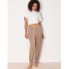 GYS Women’s Bamboo Viscose Pajama Pants, High Waist Christmas Plaid Sleepwear Joggers with Pockets(Camel)