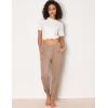 GYS Women’s Bamboo Viscose Pajama Pants, High Waist Christmas Plaid Sleepwear Joggers with Pockets(Camel)