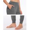 GYS Women’s Bamboo Viscose Pajama Pants, High Waist Christmas Plaid Sleepwear Joggers with Pockets(Dark Heather Grey)