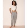 GYS Women’s Bamboo Viscose Pajama Pants, High Waist Christmas Plaid Sleepwear Joggers with Pockets(Heather Grey)