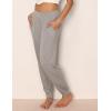 GYS Women’s Bamboo Viscose Pajama Pants, High Waist Christmas Plaid Sleepwear Joggers with Pockets(Heather Grey)
