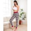 GYS Women’s Bamboo Viscose Pajama Pants, High Waist Christmas Plaid Sleepwear Joggers with Pockets(Multicoloured Plaid)