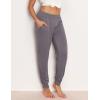 GYS Women’s Bamboo Viscose Pajama Pants, High Waist Christmas Plaid Sleepwear Joggers with Pockets(Reddish Grey)