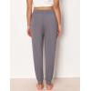 GYS Women’s Bamboo Viscose Pajama Pants, High Waist Christmas Plaid Sleepwear Joggers with Pockets(Reddish Grey)