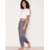 GYS Women’s Bamboo Viscose Pajama Pants, High Waist Christmas Plaid Sleepwear Joggers with Pockets(Reddish Grey)