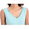 GYS Womens Bamboo-Derived Viscose Nightgowns Soft Sleeveless V Neck Nightdress Lightweight Sleep Shirt S-4XP(A- Aqua)
