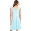 GYS Womens Bamboo-Derived Viscose Nightgowns Soft Sleeveless V Neck Nightdress Lightweight Sleep Shirt S-4XP(A- Aqua)