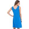 GYS Womens Bamboo-Derived Viscose Nightgowns Soft Sleeveless V Neck Nightdress Lightweight Sleep Shirt S-4XP(A- Capri Blue)