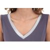 GYS Womens Bamboo-Derived Viscose Nightgowns Soft Sleeveless V Neck Nightdress Lightweight Sleep Shirt S-4XP(A- Dark Grey Silver)