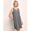 GYS Womens Bamboo-Derived Viscose Nightgowns Soft Sleeveless V Neck Nightdress Lightweight Sleep Shirt S-4XP(A- Dark Heather Grey)