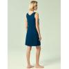 GYS Womens Bamboo-Derived Viscose Nightgowns Soft Sleeveless V Neck Nightdress Lightweight Sleep Shirt S-4XP(A- Ink Blue)