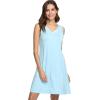 GYS Womens Bamboo-Derived Viscose Nightgowns Soft Sleeveless V Neck Nightdress Lightweight Sleep Shirt S-4XP(A- Pale Blue)