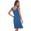 GYS Womens Bamboo-Derived Viscose Nightgowns Soft Sleeveless V Neck Nightdress Lightweight Sleep Shirt S-4XP(A- Prussian Blue)