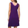 GYS Womens Bamboo-Derived Viscose Nightgowns Soft Sleeveless V Neck Nightdress Lightweight Sleep Shirt S-4XP(A- Purple)