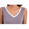 GYS Womens Bamboo-Derived Viscose Nightgowns Soft Sleeveless V Neck Nightdress Lightweight Sleep Shirt S-4XP(A- Purplish Grey Silver)