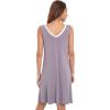 GYS Womens Bamboo-Derived Viscose Nightgowns Soft Sleeveless V Neck Nightdress Lightweight Sleep Shirt S-4XP(A- Purplish Grey Silver)