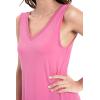 GYS Womens Bamboo-Derived Viscose Nightgowns Soft Sleeveless V Neck Nightdress Lightweight Sleep Shirt S-4XP(A- Raspberry Pink)