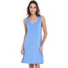 GYS Womens Bamboo-Derived Viscose Nightgowns Soft Sleeveless V Neck Nightdress Lightweight Sleep Shirt S-4XP(A- Sky Blue)