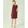 GYS Womens Bamboo-Derived Viscose Nightgowns Soft Sleeveless V Neck Nightdress Lightweight Sleep Shirt S-4XP(A- Wine)