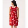 GYS Womens Bamboo-Derived Viscose Nightgowns Soft Sleeveless V Neck Nightdress Lightweight Sleep Shirt S-4XP(A- Xmas Red)