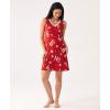 GYS Womens Bamboo-Derived Viscose Nightgowns Soft Sleeveless V Neck Nightdress Lightweight Sleep Shirt S-4XP(A- Xmas Red)