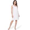 GYS Womens Bamboo-Derived Viscose Nightgowns Soft Sleeveless V Neck Nightdress Lightweight Sleep Shirt S-4XP(B- White)