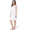GYS Womens Bamboo-Derived Viscose Nightgowns Soft Sleeveless V Neck Nightdress Lightweight Sleep Shirt S-4XP(B- White)