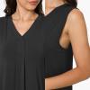 GYS Womens Bamboo-Derived Viscose Nightgowns Soft Sleeveless V Neck Nightdress Lightweight Sleep Shirt S-4XP(C- Black)
