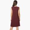 GYS Womens Bamboo-Derived Viscose Nightgowns Soft Sleeveless V Neck Nightdress Lightweight Sleep Shirt S-4XP(C- Ficus Red)