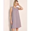 GYS Womens Bamboo-Derived Viscose Nightgowns Soft Sleeveless V Neck Nightdress Lightweight Sleep Shirt S-4XP(C- Mauve Purple)