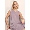 GYS Womens Bamboo-Derived Viscose Nightgowns Soft Sleeveless V Neck Nightdress Lightweight Sleep Shirt S-4XP(C- Mauve Purple)