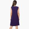 GYS Womens Bamboo-Derived Viscose Nightgowns Soft Sleeveless V Neck Nightdress Lightweight Sleep Shirt S-4XP(C- Purple)