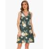 GYS Womens Bamboo-Derived Viscose Nightgowns Soft Sleeveless V Neck Nightdress Lightweight Sleep Shirt S-4XP(D- Green Floral)