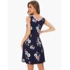 GYS Womens Bamboo-Derived Viscose Nightgowns Soft Sleeveless V Neck Nightdress Lightweight Sleep Shirt S-4XP(D- Navy Floral)