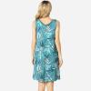 GYS Womens Bamboo-Derived Viscose Nightgowns Soft Sleeveless V Neck Nightdress Lightweight Sleep Shirt S-4XP(D- Turquoise)