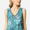 GYS Womens Bamboo-Derived Viscose Nightgowns Soft Sleeveless V Neck Nightdress Lightweight Sleep Shirt S-4XP(D- Turquoise)