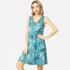GYS Womens Bamboo-Derived Viscose Nightgowns Soft Sleeveless V Neck Nightdress Lightweight Sleep Shirt S-4XP(D- Turquoise)