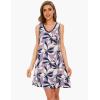 GYS Womens Bamboo-Derived Viscose Nightgowns Soft Sleeveless V Neck Nightdress Lightweight Sleep Shirt S-4XP(D- Violet Plant)