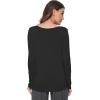 GYS Womens Long Sleeve Tops Soft Bamboo Viscose Pajama Tops(Black)