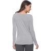 GYS Womens Long Sleeve Tops Soft Bamboo Viscose Pajama Tops(Heather Grey)