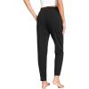 GYS Women’s Pajama Pants Drawstring Waistband Jogger Lounge Pants with Pockets(Black)