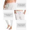 GYS Women’s Pajama Pants Drawstring Waistband Jogger Lounge Pants with Pockets(Light Grey)